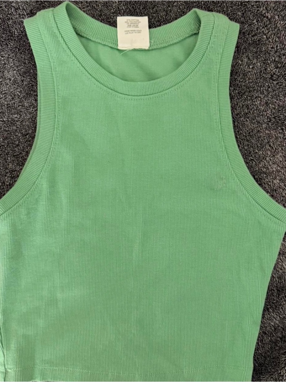 Full Tilt Mint Green Ribbed Tank Top
